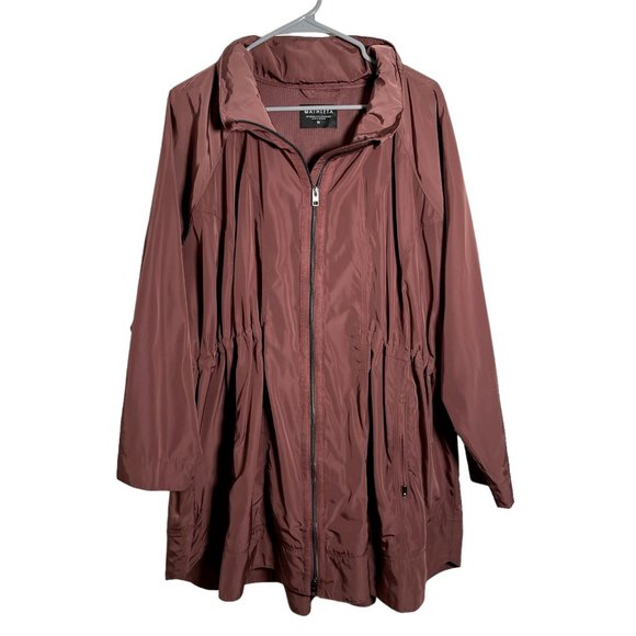 Athleta Jackets & Blazers - Athleta Women's 1X Rain Drop Jacket Hearth Rose Full Zip Hooded Jacket Plus